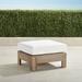 St. Kitts Ottoman in Weathered Teak with Cushion - Seaglass, Standard - Frontgate