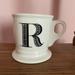 Anthropologie Dining | Anthropologie Monogram Letter R Black White Mug Coffee Cup | Color: Black/White | Size: Os