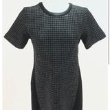 J. Crew Dresses | J Crew Sheath Dress Wool And Leather | Color: Black/Gray | Size: 4
