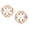 Kate Spade Jewelry | Kate Spade Here Comes The Sun Flower Earrings White | Color: Gold/White | Size: Os