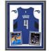 Jalen Suggs Orlando Magic Autographed Deluxe Framed Nike Blue Statement Swingman Jersey with ''2021 #5 Pick'' Inscription