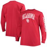 Men's Champion Crimson Oklahoma Sooners Big & Tall 2-Hit Long Sleeve T-Shirt