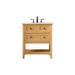 30 inch single bathroom vanity in natural wood - Elegant Lighting VF27030NW