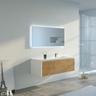 Distribain - Meuble de salle de bain Ribera 1200 Bois naturel et Blanc