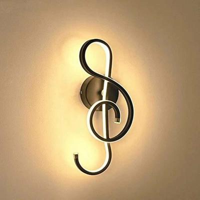 Moderne led Wandleuchte, Musik Notenschlüssel Form Innen wandlampen, 22W Minimalistische Aluminium