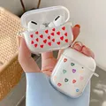 Coque transparente en TPU Love Coussins pour Apple Airpods 2/1 coque pour écouteurs 3 protecteur