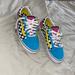 Vans Shoes | Colorful Custom Design Vans Sneakers | Color: Blue/Pink | Size: 10.5