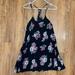 American Eagle Outfitters Dresses | American Eagle Black And Pink Floral Mini Dress | Color: Black/Pink | Size: O/S