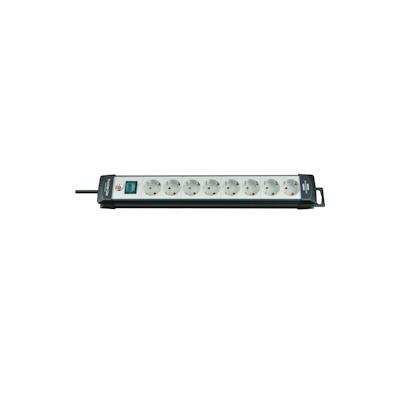 Brennenstuhl Premium-Line 8-fach mit Schalter, schwarz/lichtgrau, 5 m