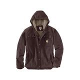 Carhartt Men's Relaxed Fit Washed Duck Sherpa-Lined Utility Jacket, Dark Brown SKU - 454380