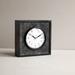 Gracie Oaks Analog Metal Quartz Tabletop Clock in Metal in Black | 7.75 H x 7.75 W x 3 D in | Wayfair 511D261D5E984FADA121EDC501452AE3