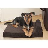 FurHaven Faux Fleece & Corduroy Chaise Lounge Memory Top Sofa Pet Bed Memory Foam | 5.5 H x 20 W x 15 D in | Wayfair 63205061