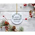 The Holiday Aisle® Personalized Our First Christmas As Grandparents Hoiliday Shaped Ornament /Porcelain in Black/Green/White | Wayfair