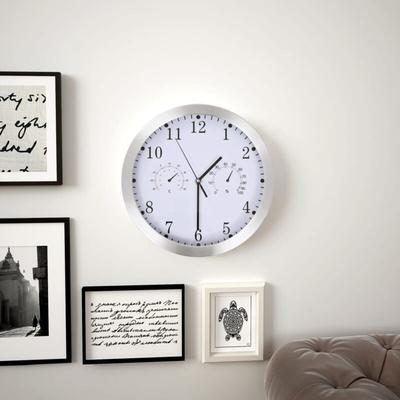 Vidaxl - Wanduhr mit Quarzwerk, Hygrometer und Thermometer 30 cm Weiß 647043 Image