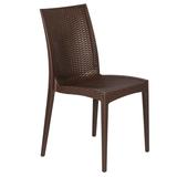 LeisureMod Mace Weave Design Outdoor Patio Dining Chair