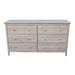 International Concepts Solid Wood Bedroom Dresser, Unfinished