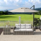 Cruz Brown Wicker Outdoor Patio Sofa