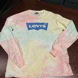 Levi's Shirts | Levis Mens Multicolor Tie Dye Crew Neck Long Sleeves Pullover Sweatshirt Size M | Color: White/Silver | Size: M