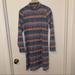 American Eagle Outfitters Dresses | Nwot American Eagle Colorful Striped Sweater Mock Neck Dress Long Sleeve | Color: Blue/Orange | Size: M