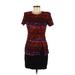 DRESS by Ms Choice CALIFORNIA Casual Dress - Sheath: Purple Fair Isle Dresses - Women's Size 4 Petite