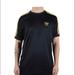 Adidas Shirts | Adidas Skateboarding Climalite Tee Black Gold Shoulder Stripes Gold Trefoil M | Color: Black/Gold | Size: M