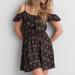 American Eagle Outfitters Dresses | American Eagle Floral Off-Shoulder Mini Dress S | Color: Black/Pink | Size: S