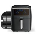 Tefal Easy Fry 3-in-1 XXL Digital Air Fryer, Grill and Steamer 6.2L Capacity 7 Programs inc Dehydrator Black FW201, 1700 W