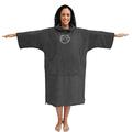 SwimCell Changing Robe - Towel Poncho Adult & Kids - 100% Cotton 380gsm Towelling Poncho For Men & Women - For Swimming, Beach & Surfing - Hood, Pocket, Long Sleeves - Medium, Dark Grey