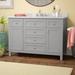 Cahaba Juniper 48" Free Standing Single Bathroom Vanity Set w/ Countertop & Sink Wood/Marble in Gray | 34.5 H x 48 W x 21 D in | Wayfair CA101014