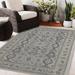 Gray 108 x 0.08 in Area Rug - Langley Street® Dife Oriental Ivory/Indoor/Outdoor Area Rug Polyester | 108 W x 0.08 D in | Wayfair