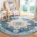 White 36 x 0.3 in Indoor Area Rug - Langley Street® Felty Oriental Blue/Light Blue Area Rug | 36 W x 0.3 D in | Wayfair