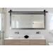 Steelside™ Singapore Schlosser Horizontal Barn Accent/Bathroom/Vanity Mirror in Gray | 30 H x 65 W x 0.75 D in | Wayfair