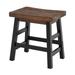 Steelside™ Alezzi Short & Counter Stool Wood/Metal in Black/Brown | 20 H x 14 W x 14 D in | Wayfair 274F3AF300DA4F8EB37EEF1D660A5F8A