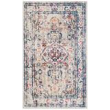 Blue/Gray 26 x 0.3 in Indoor Area Rug - Langley Street® Felty Oriental Gray/Blue/Orange Area Rug | 26 W x 0.3 D in | Wayfair