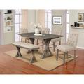 Narvaez 6 - Person Counter Height Dining Set Wood/Upholstered in Brown Laurel Foundry Modern Farmhouse® | Wayfair 1FCA1CAEB58B4A73B339794CD7548D28