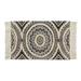 White 24 x 0.2 in Area Rug - Dakota Fields MEDALLION TEXTURED FRINGE - BLACK - 2 X 3 FT Cotton | 24 W x 0.2 D in | Wayfair