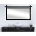 Steelside™ Singapore Schlosser Horizontal Barn Accent/Bathroom/Vanity Mirror in Gray/Black | 30 H x 57 W x 0.75 D in | Wayfair