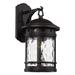 Union Rustic Centertown 1 - Bulb 12.5" H Outdoor Wall Lantern Glass/Metal in Black | 16.25 H x 9 W x 11.5 D in | Wayfair LOON8128 33134711