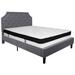 Lark Manor™ Aluino Arched Tufted Platform Bed & Memory Foam Pocket Spring Mattress Upholstered/Polyester in Gray | 51 H x 66 W x 86 D in | Wayfair
