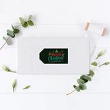 The Holiday Aisle® Custom Self Adhesive Classic Retro Merry Christmas Sticker Name Labels | 2 H x 3.75 W x 0.01 D in | Wayfair