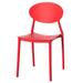 Modern Molded Plastic Outdoor Dining Chair with Oval Back