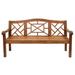 Achla Designs 6FT Natural Oil Finish Wooden Indoor/Outdoor Carlton Bench, Home Patio Garden Deck Seating