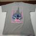 Disney Tops | Disney Parks Exclusive Lilo And Stitch Womens Short Sleeve Gray Shirt Size Xl | Color: Gray | Size: Xl