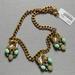 J. Crew Jewelry | J Crew Green & Gold Statement Necklace Nwt | Color: Gold/Green | Size: Os