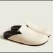 J. Crew Shoes | J Crew Pacific Refined Leather Sherpa Lined Mules Clogs | Color: White | Size: Various