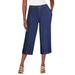 Plus Size Women's Kate Straight-Leg Capri by Roaman's in Indigo Wash (Size 30 W)