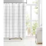 Laura Ashley Striped Single Shower Curtain Cotton Blend in Blue/Gray | 72 H x 72 W in | Wayfair LAC014759