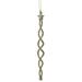 8.7" Gold and Silver Spiral Icicle With a Star Christmas Ornament