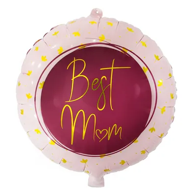 Folienballon Best Mom, 45 cm Ø