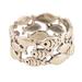 Fish School,'Handmade Sterling Silver Fish-Motif Band Ring'